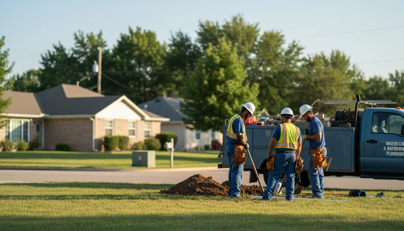 Residential water line and bathroom plumbing service in Mason, OH